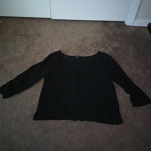 Black see threw lace blouse